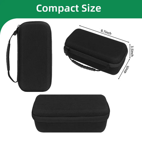Heavy Duty Hard Shell Case Built Tough For TS004 And TS004 Pro Thermal Imager compact black case with dimensions displayed.