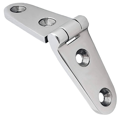 4 Pack 4 Inch By 1 Inch 316 Stainless Steel Boat Strap Hinges Marine Grade Butt Hinge With Screws, shown at an angle