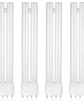 Front view of 4 Pack 8.6 Inch 18W H Shaped Bug Zapper Replacement Bulbs With 4 Pin Base For Indoor Outdoor Mosquito Zappers