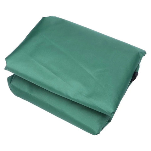 Folded green Three Seat Patio Swing Canopy Replacement With Removable Seat Cover Weatherproof Garden Cover UV Block Sunshade
