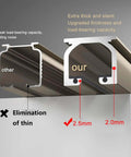 Solid Adjustable Ceiling Curtain Track System 1 To 20 Feet Length Fits Any Room Divider Layout Comes With Premium Roller Hardware And End Caps For Smooth Gliding Heavy Load Durability Perfect White Rail, 2.5mm aluminum cross-section