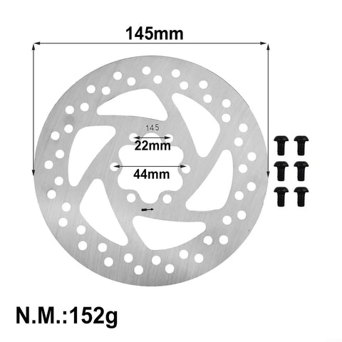 145mm Six Bolt Disc Brake Rotor For Road And Mountain Bikes And Electric Scooter Models Delivers Crisp Braking And Stops On A Dime