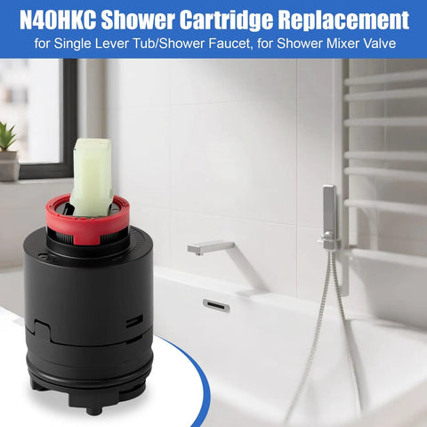 Shower Cartridge Replacement 40 Mm For Ceramic Single Lever Tub And Shower Faucet Valve Concealed Shower System Black