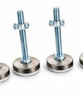 Beefy Heavy Duty Furniture Leveling Feet With 3 Inch Stem And Five Sixteenths By Eighteen Thread Adjustable Glides Set Of Four