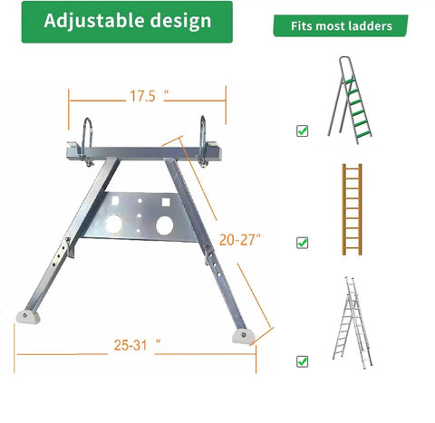 Heavy Duty Ladder Stabilizer For Roof Gutter And Wall Standoff Featuring Adjustable Telescopic Legs Supports Up To 380 Pounds Built Tough No Slip Grip Sets Right Up For Crews And DIYers