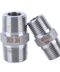 High Pressure Adapter Coupler 1/8 To 1 Inch NPT Male Thread Hex Nipple Union Stainless Steel 304 Pipe Fitting Connector