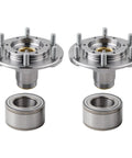 Front Wheel Hub Bearing Assembly Set For Toyota Tacoma 1995-2004 4WD, Fits 2.4L 2.7L 3.4L, Two Pack, showing hub and bearings