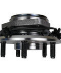 Side view of two pack front wheel hub and bearing assembly for 2007 2010 Jeep Wrangler front axle 5 lug with ABS for OEM replacement