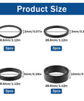 Twelve Piece Aluminum Alloy Bike Stem Spacers Set For One And One Eighth Inch Headset Spacers Four Sizes 2mm 3mm 5mm 10mm