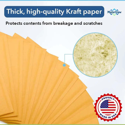 4x8 Inch Bubble Mailers Self Seal Brown Padded Envelopes Beefed Up Thick And Durable Shipping Bags 500 Pack Ideal For Trading Cards