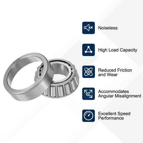 Beefy Heavy Duty Tapered Roller Bearing Cone and Cup Set 30mm Bore 62mm OD 21.25mm Thick Chrome Steel ABEC3 with features