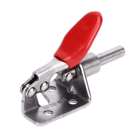 One Hand Quick Release Toggle Clamp In Stainless Steel With 99.2 Lb Clamping Force And A Push Pull Design, side view