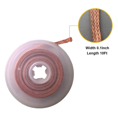 2 Pack No Clean Solder Wick Braided Copper 2.5mm By 10ft No Residue Desoldering Wick For Electronics Repair PCB And Circuit Boards