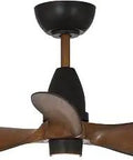 Rustic Farmhouse Ceiling Fan With Light And Remote 28 Inch Ultra Quiet Copper DC Motor Energy Saving LED Lighting Black Walnut Finish