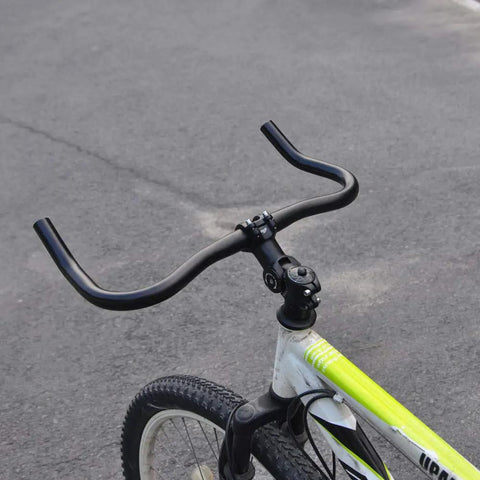 Bullhorn Handlebar For Road And Fixed Gear Bikes Aluminum 6061 Alloy 25.4mm Clamp 37cm width on a bike