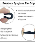 Anti Slip Eyeglass Ear Grips Set, 20 Pairs Silicone Temple Tips For Glasses, showcasing flexible and strong soft silicone material.