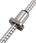 Heavy Duty C5 Ground Ball Screw For Linear Motion And Cnc Builds Featuring 40 Millimeter Shaft With 10 Millimeter Lead And 1500 Millimeter Length Includes Precision Nut For Smooth As Butter Operation, detailed view of ball screw and nut.