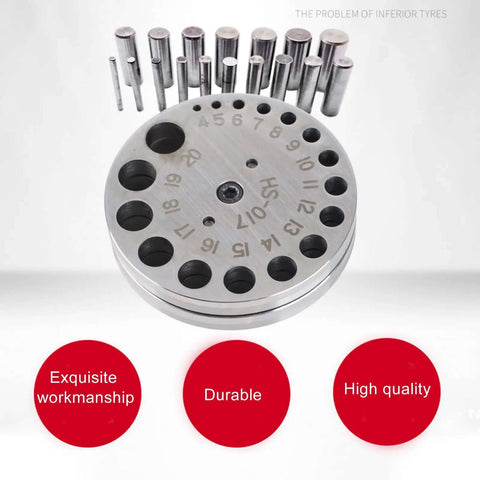 Pro Grade Disc Cutter Set For Jewelry Making 17 4 Steel Circle Punch Kit with multiple dies displayed
