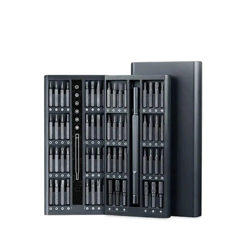 Premium 63 In 1 Screwdriver Bit Kit With Torx And Tri-Wing Bits Perfect For Laptop Repair, PC Disassembly, And Tech Upgrades Featuring Magnetic Tips And Compact Case Design For All Your Gadgets. 63-bit set in compact case
