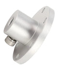 Smooth Operator 8mm Flange Shaft Coupling With Universal Aluminum Mounting Hub And Precision Motor Guide For DIY RC Projects, silver aluminum flange.