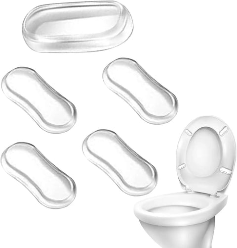 Clear Silicone Toilet Seat Bumpers Replacement Kit For Bidet Attachments Universal Fit with Strong Adhesive Cushions