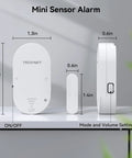 Door Alarms For Kids Safety And Home Security, Two Way Door And Window Alarm, Two In One Alarm And Chime, Three Level Volume Control, Easy Install Door Sensor Alarm Set Of Three, 2.6in sensor