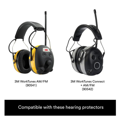 WorkTunes Replacement Ear Cushions And Foam Inserts Kit For Hearing Protectors shown with 90541 and 90542 models.