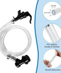 3 Foot Ball Lock Beer Line Kit For Corny Keg With Quick Disconnect Picnic Tap Faucet And Cornelius Beer Tube Leak Resistant PVC Liquid Beer Hose Assembly For Your Home Kegerator And Weekend Parties, clear PVC tubing.