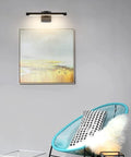 Sleek 16.53 Inch LED Picture Light For Paintings, Black Wall Lamp With Rotatable Light Tube, illuminating artwork