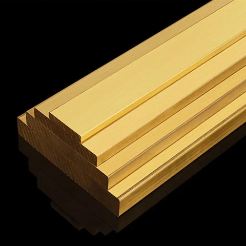 Solid Brass Flat Bar Stock 2mm Thick 500mm Long Rectangular Brass Plate For Machining Fabrication DIY Projects And Welding Metal Bar Stock