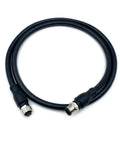 Five Pin L Code M12 Connector Cable From Female To Male For Rail Transit Power And Robotic Arm Control IP67 Waterproof; 1 Meter Wire.