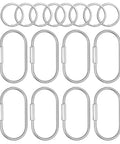8 Pack Silver Brass Key Rings With Secure Screw Lock Carabiner Keychain Clips And O Rings Set for handbags and pet tags