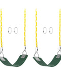 Swing Seat With 66 Inch Anti Rust Chains Thermoplastic Coated Supports 250 Lb Heavy Duty Cushion Accessories Replacement With Snap Hooks For Outdoors Playground Jungle Gym Pack Of 2