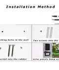 Installation method steps for JUDYSSY Led Solar Flood Light with Ligent Power Display in a garden setting.