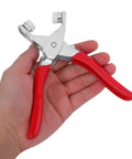 Sturdy Stainless Steel Snap Fasteners Kit Setter Tool With Five Claw Designed For Easy Garment Repairs And Craft Projects, red handles