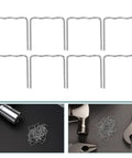 Top Tier 100 Pack Of 0.8mm Steel Welding Staples, silver staples arranged neatly for quick car bumper repairs and dashboard fixes.