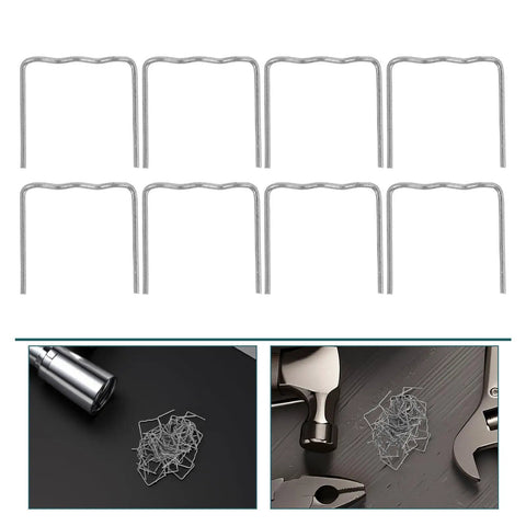 Get That Car Back Looking Fresh With Premium Steel Welding Staples For Bumper And Dashboard Repair Effortlessly Fix Dents Using These 0.8mm Plastic Welding Wire Essentials Today. Set of silver steel staples for auto repair.