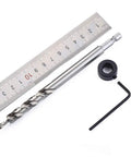 Two Pack Three Eighths Inch Pocket Hole Drill Bit Set With HSS Twist Step And Depth Stop Collar with ruler and wrench