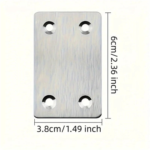 Heavy Duty Stainless Steel Mending Plates 36 Pack Corner Braces For Wood Furniture Cabinet Support Rock Solid Reinforcement Connectors, 6cm x 3.8cm.