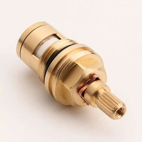 Brass Ceramic Disc Faucet Cartridge Replacement With 20 Spline Stem For Hot And Cold Water Two Valve Pack For Bathroom And Kitchen Taps