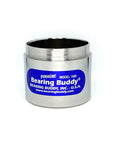 Chrome Beefed Up Trailer Bearing Dust Cap Protectors with 1.980 inch diameter label, side view. Set of two keeps water out.
