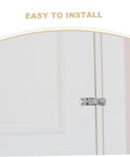 FOYTOKI stainless steel boat latch installed on white cabinet door; marine-grade 316