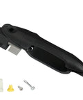 No Hassle Straight Swap Exterior Door Handle Repair Kit For 2000-2007 Ford Focus Driver Side with textured black finish and mounting hardware.
