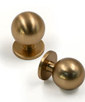 30 Pack 1 Inch Round Solid Ball Cabinet Knobs In Rich Champagne Bronze Finish Designed For Kitchen And Bathroom Drawer Pulls, close-up view.