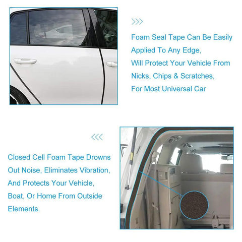 Kick Those Stubborn Drafts With Heavy Duty Foam Seal Tape For Doors And Windows Soundproof Weather Stripping applied to vehicle edges.