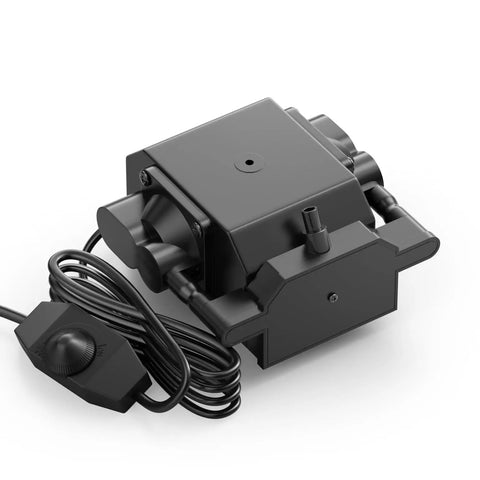Air Assist Pump For Laser Engraving Machines S9 S10 Adjustable Airflow From 0 To 30 Liters Per Minute Quiet Low Noise Pro Grade With Plug And Play Setup For Wood Metal And Acrylic Engraving, black compact unit with cord.