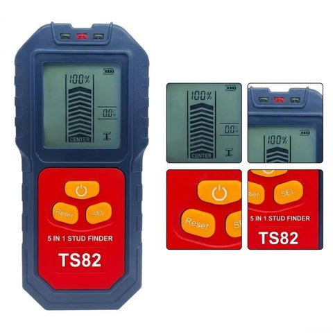 For Stud Finder Wall Scanner, 5-in-1 Tester for stud Finder Metal Wire LCD with display indicators and control buttons.