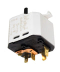 Push To Start Dryer Switch WP3398095 Replacement For Whirlpool 4 Terminal OEM Part Black Or White close-up view