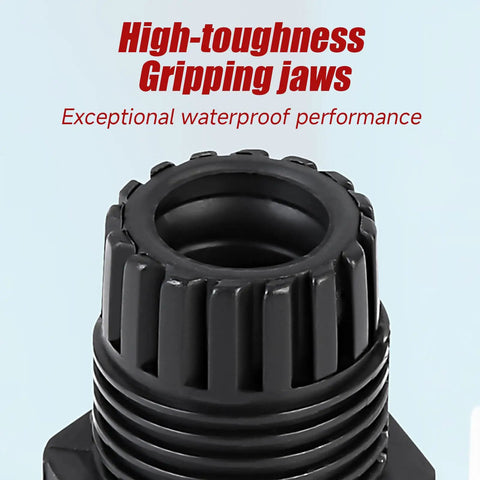 Close-up of Waterproof Nylon Cable Gland Kit 100Pcs Adjustable Glands With Gaskets For 3Mm To 6.5Mm Cables Explosion Proof Sealing M12 By 1.5 Wire Connector Rugged Electrical Fittings showing gripping jaws for waterproof performance.