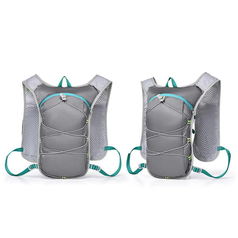 Men Running Hydration Vest With Water Bladder Backpack For Hiking, MTB And Cycling, Ultralight Durable Polyester, Grey One Size